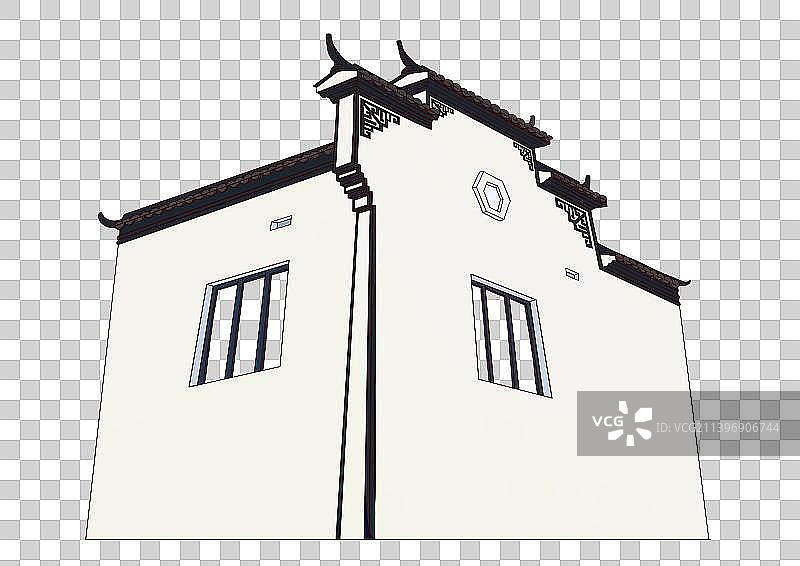 苏州地标古建筑免抠徽派建筑图片素材