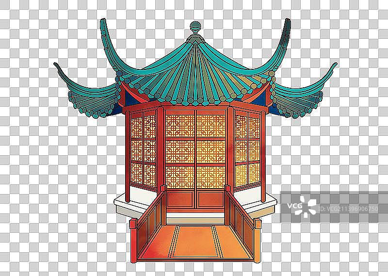 苏州地标古建筑免抠塔影亭图片素材