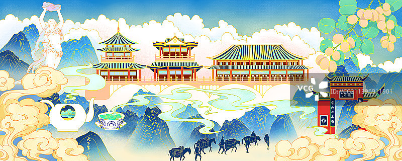 茶马古道上的风景图片素材