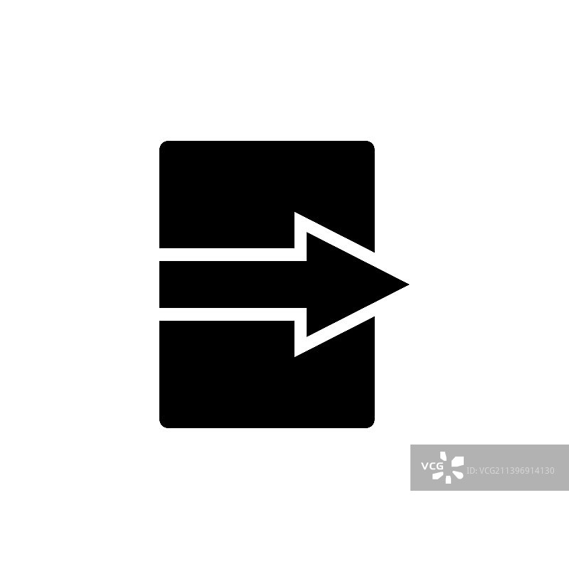 带有矩形的右箭头图标图片素材