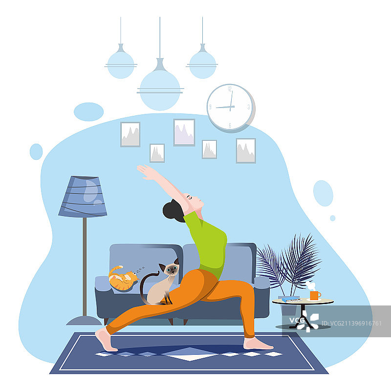 瑜伽时间简约版图片素材