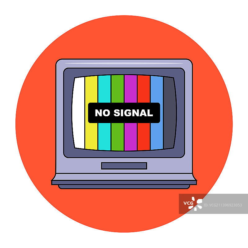 电视未收到电视信号监视器图片素材