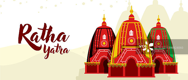 रथयात्रा 节日的木制战车图片素材