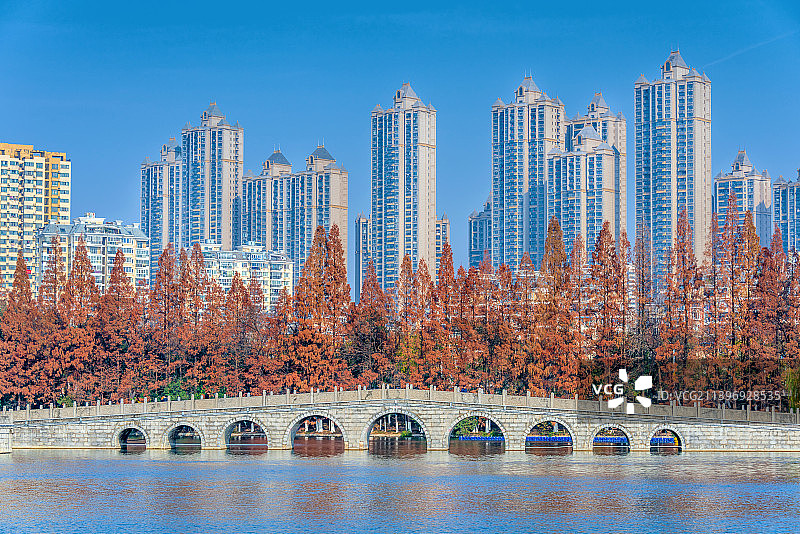 中国安徽合肥逍遥津公园渡津桥图片素材