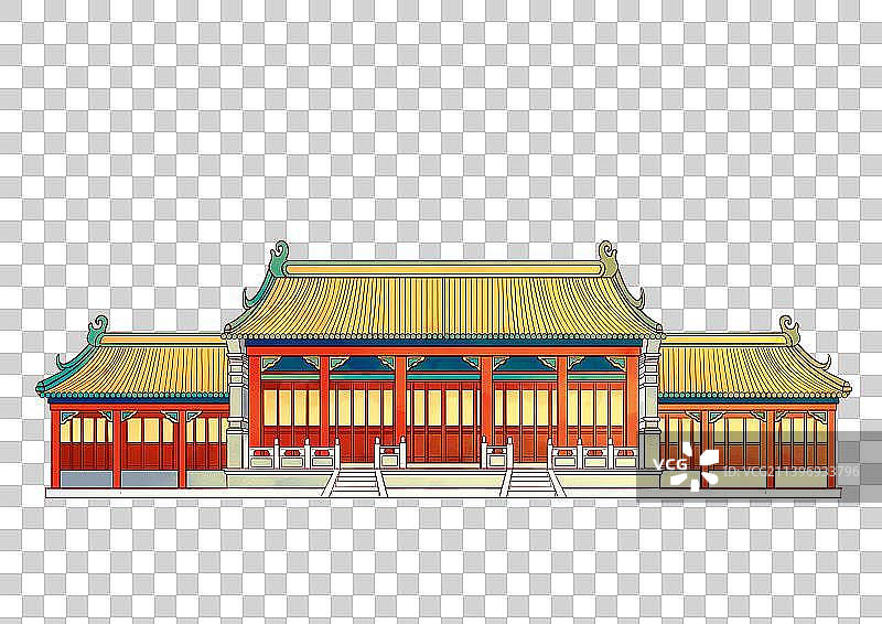 沈阳地标古建筑素材崇政殿图片素材