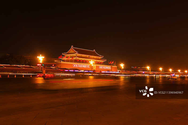 北京天安门夜色图片素材