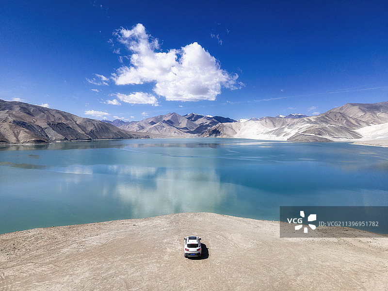 新疆南疆喀什塔什库尔干县旅行自驾游白沙湖图片素材