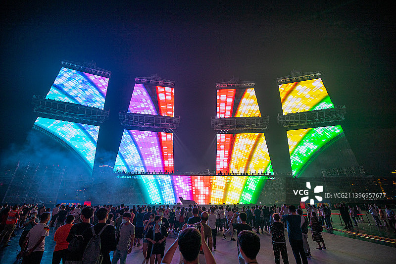 广州灯光节灯光秀图片素材