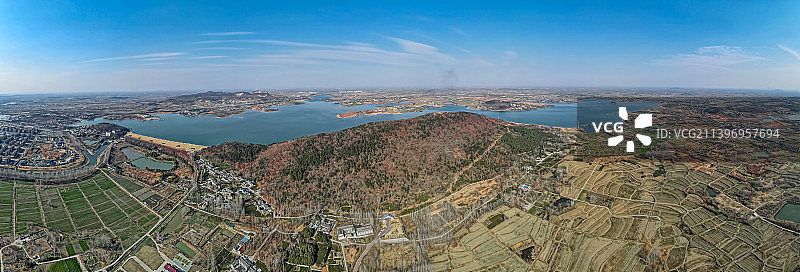 航拍南京金牛湖图片素材