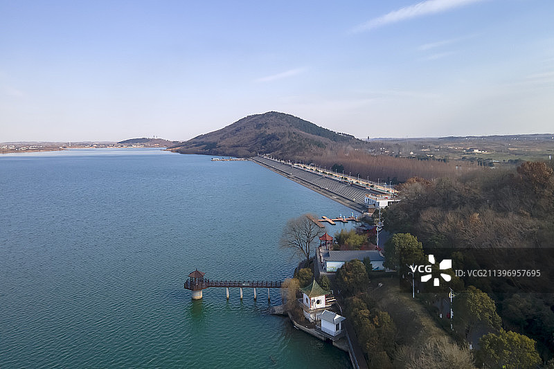 航拍南京金牛湖图片素材