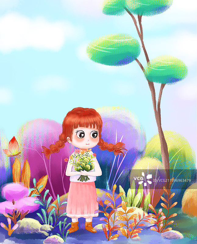 可爱的小女孩图片素材