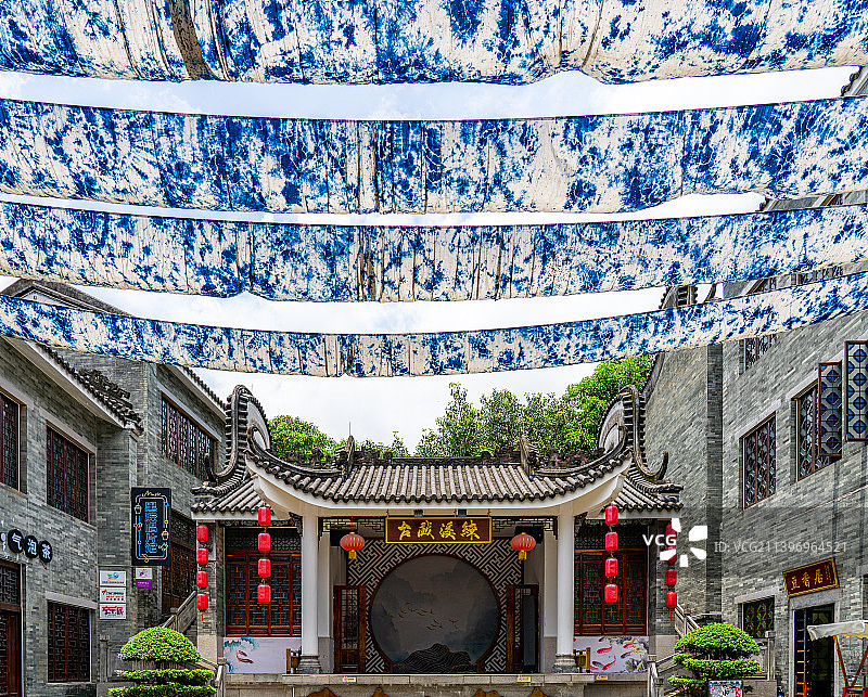 广州岭南印象园建筑街道景观图片素材