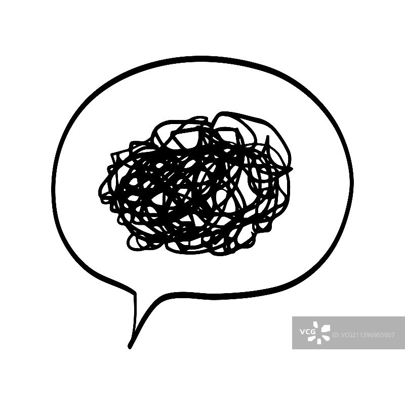 手绘涂鸦草图圆圈缠绕对象图片素材