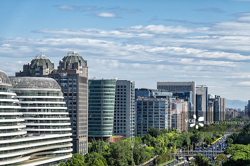 北京东二环城市天际线图片素材