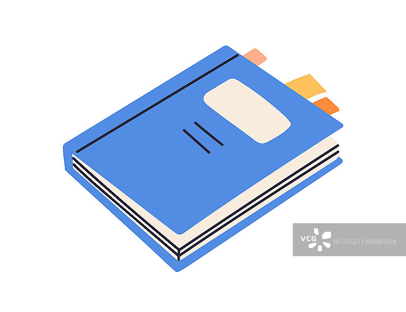 带有书签的封闭纸质书图片素材