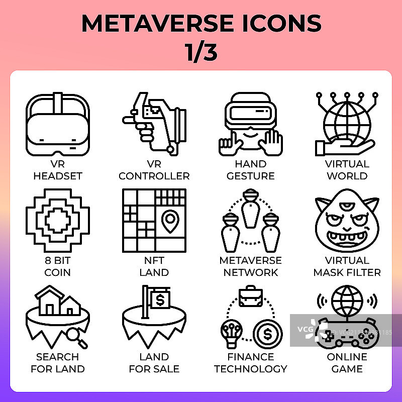 元宇宙图标集图片素材