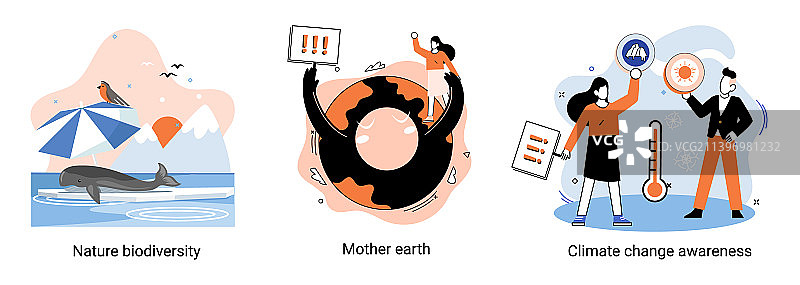 气候变化意识：拯救地球母亲图片素材