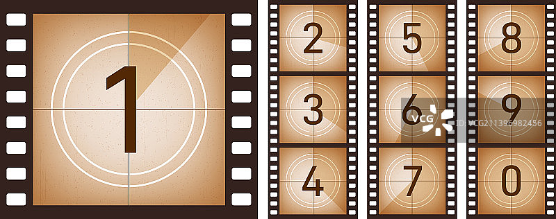 电影倒计时电影屏幕旧电影摘要图片素材