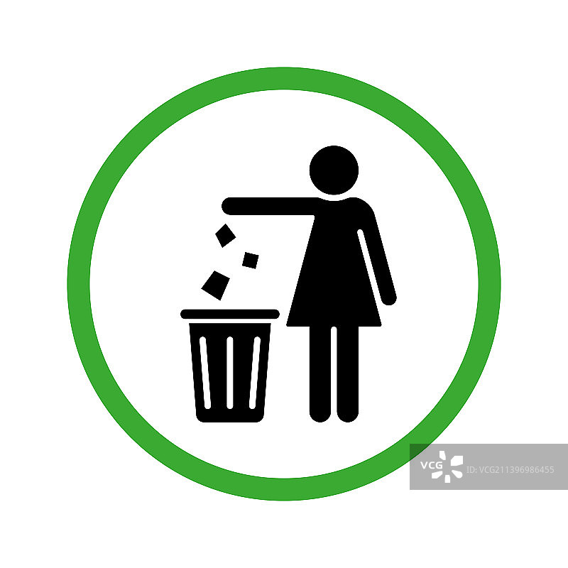 保持清洁图标允许扔垃圾图片素材