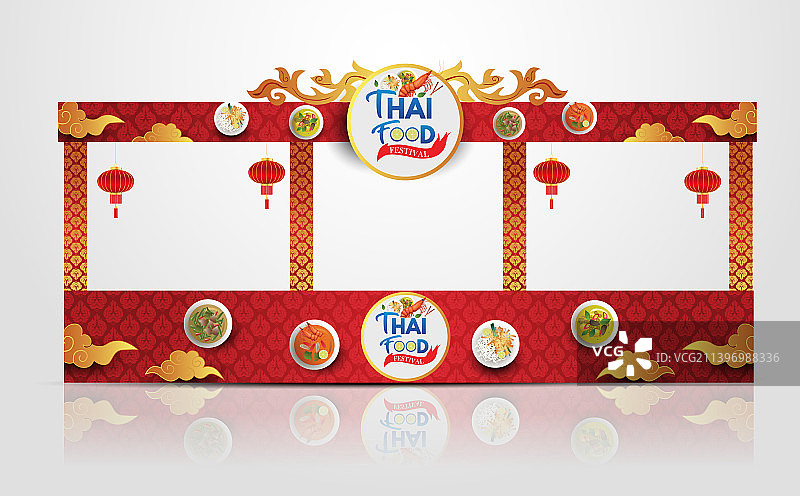 泰国美食节柜台设计图片素材