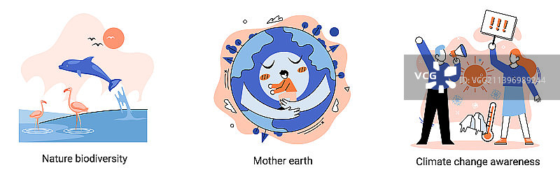气候变化意识：拯救地球母亲图片素材