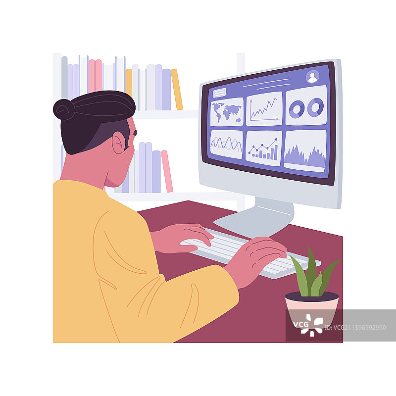 数据分析隔离卡通图片素材