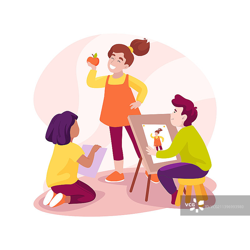 绘画：卡通人物身体图片素材