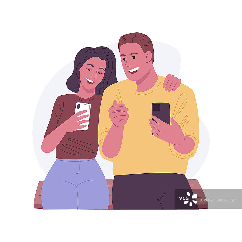 卡通长椅休闲场景图片素材