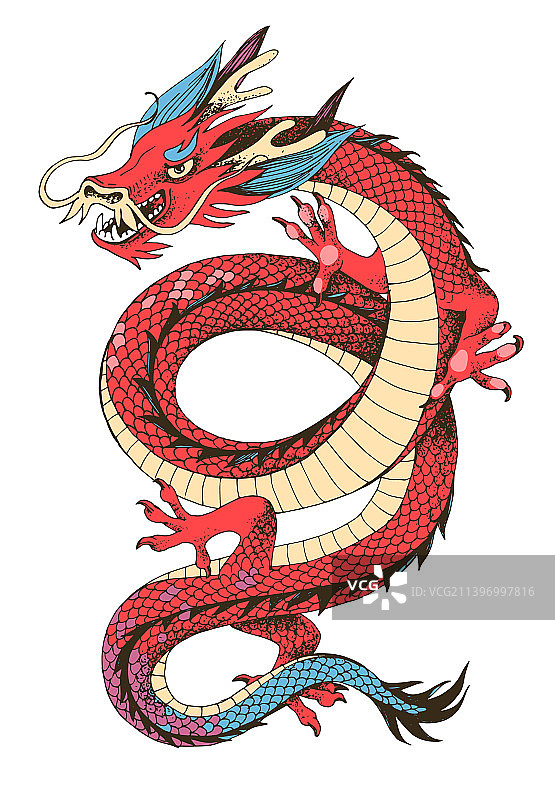 传统中式飞龙图片素材