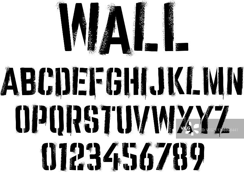 模版涂鸦字体气雾喷涂文本图片素材