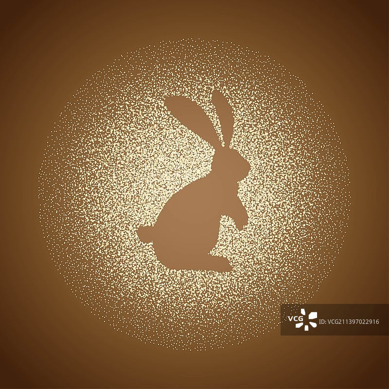 兔子粒子剪影图片素材