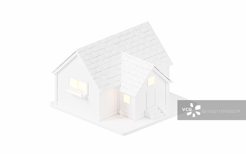 3D卡通模型房屋3D渲染图片素材