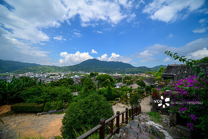 浙江温州苍南福德湾，走进“世界矾都”钒山，600多岁的福德湾古村落图片素材