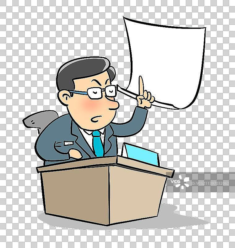 指着文件严肃讲话的领导图片素材