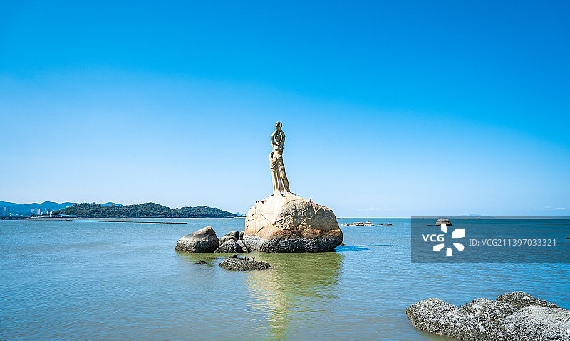 珠海渔女雕像旅游景点图片素材