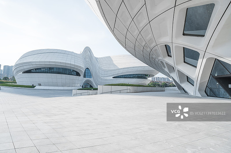 现代建筑广场背景图片素材