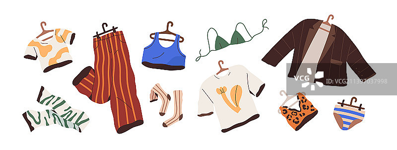 夏季时尚女装套装图片素材