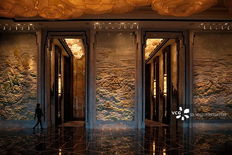 巨幅彩玉浮雕  天府盛景图价值连城图片素材