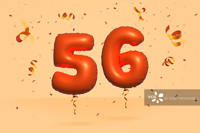 3D数字56促销折扣图片素材