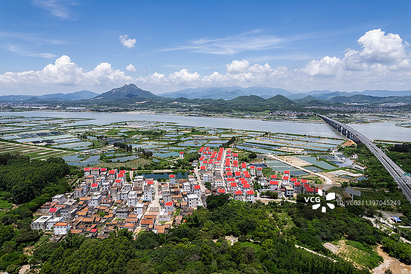 漳州市东山县磁窑村全景图片素材