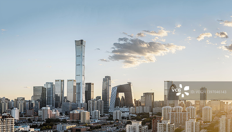 北京国贸CBD天际线图片素材