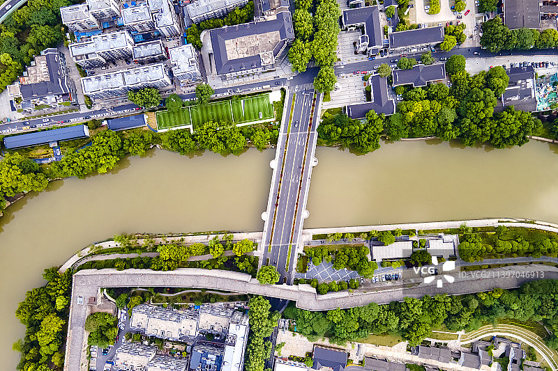 航拍南京雨花门、1865创意园图片素材