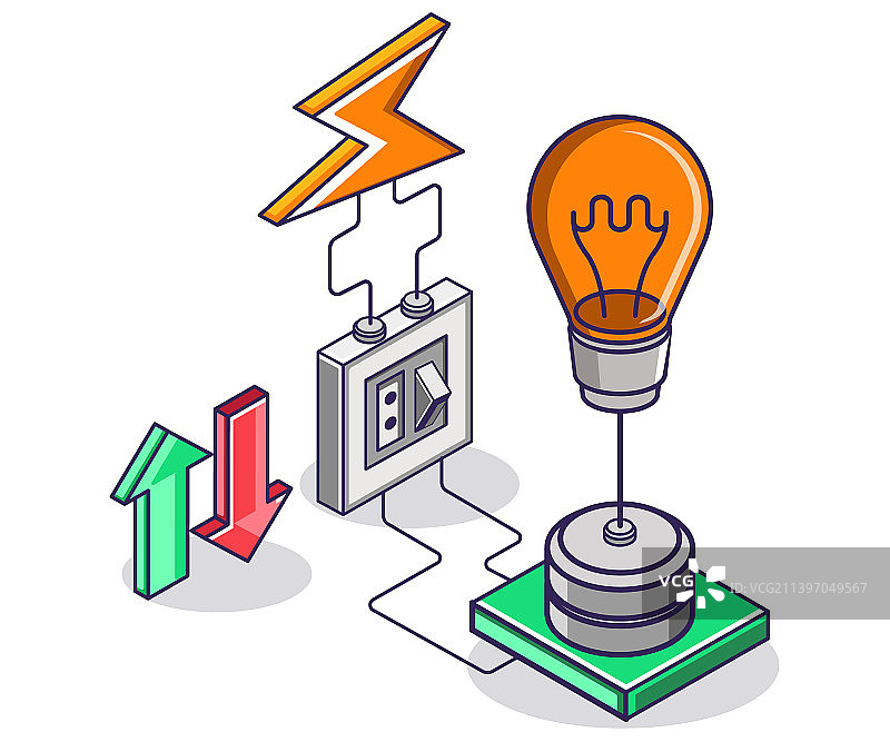 电力能源照明开关图片素材