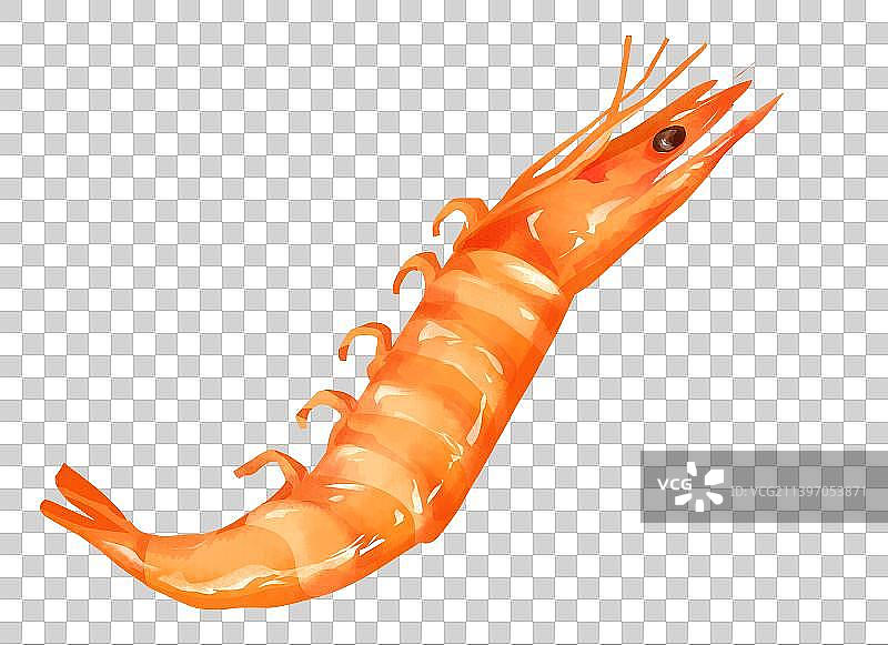 中餐美食-盐焗串烧虾图片素材