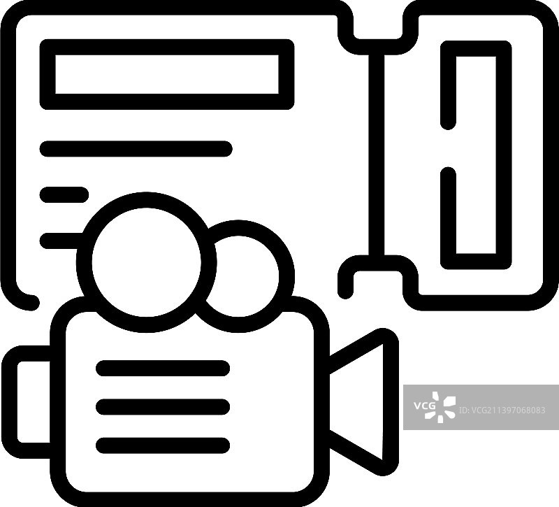 电影票轮廓图标图片素材