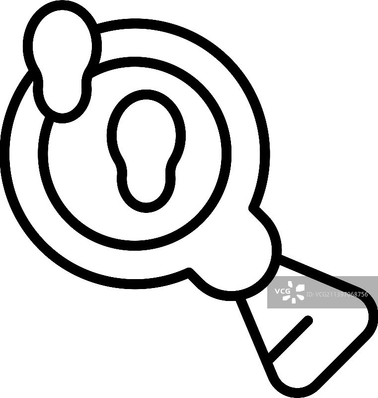 放大镜搜索图标轮廓图片素材