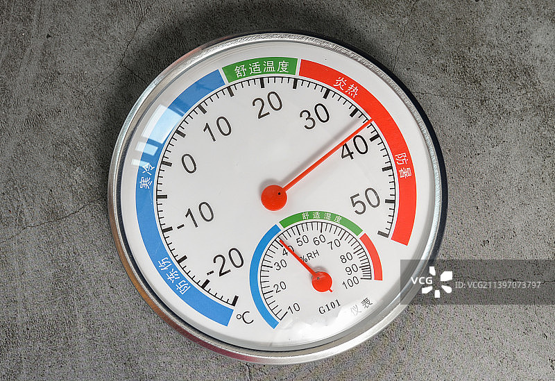 高温下的温度计图片素材