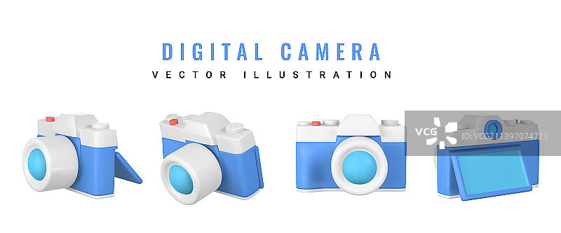 可爱的卡通照相机3D模型图片素材