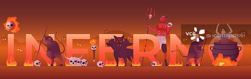地狱扁平banner图片素材