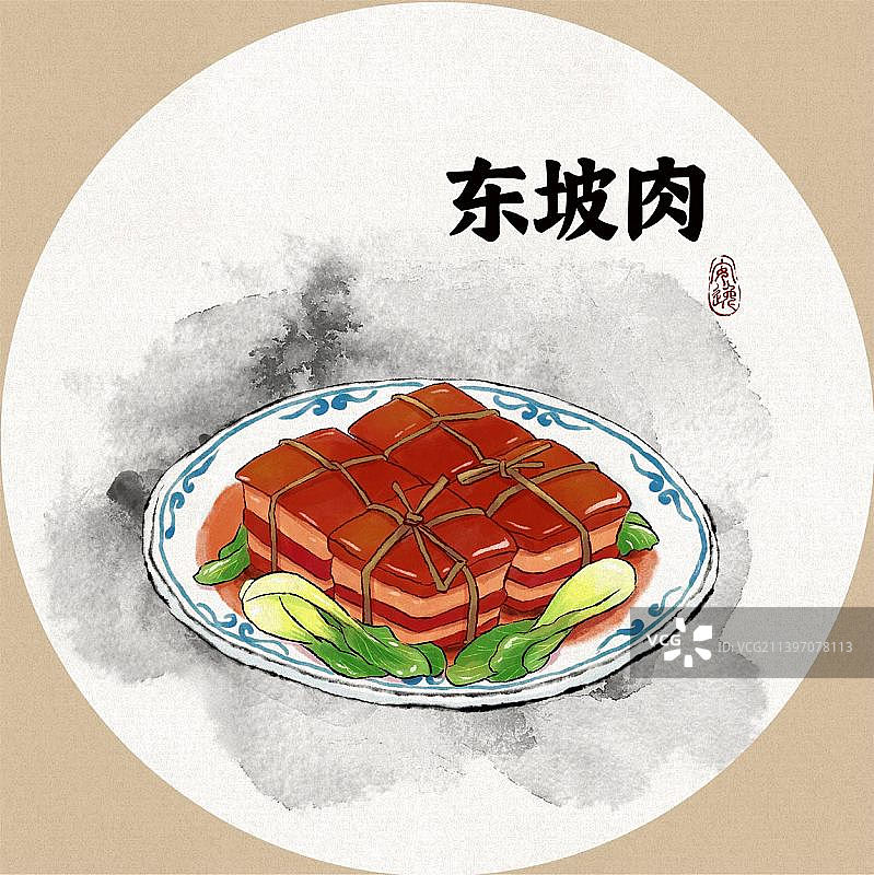杭州美食东坡肉图片素材